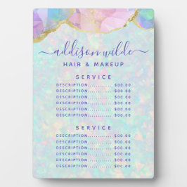 Opal Edelsteen Pastelkleur Zakelijke Prijslijst Me Fotoplaat