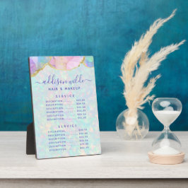 Opal Edelsteen Pastelkleur Zakelijke Prijslijst Me Fotoplaat