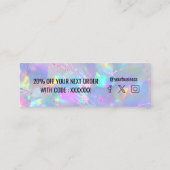 Opal Edelsteen Textuur Mini visitekaartje (Achterkant)