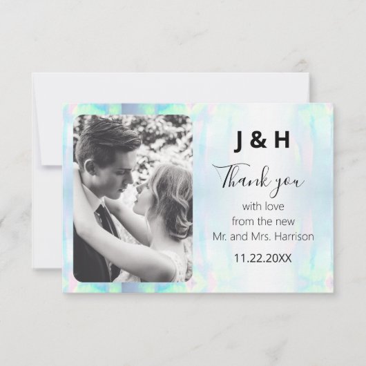 Opal Elegant Modern Foto bedankt (Voorkant)