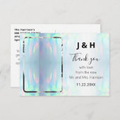 Opal Elegant Modern Foto bedankt (Voorkant / Achterkant)