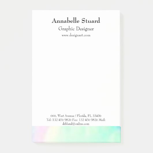 Opal elegant modern, uniek materiaal na IT-notitie Post-it® Notes (Voorkant)