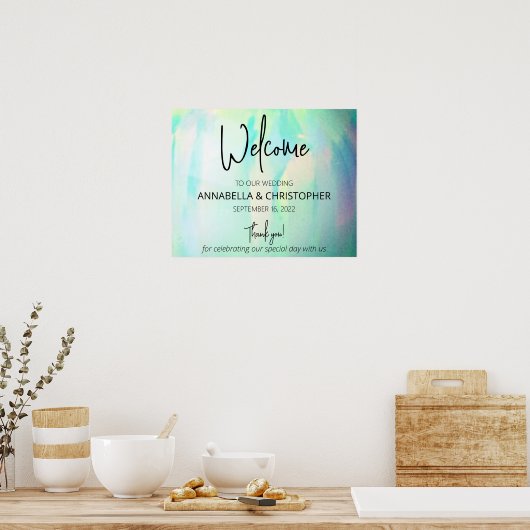 Opal Elegant Modern Welkomstteken Poster (Keuken)