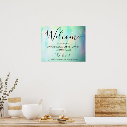 Opal Elegant Modern Welkomstteken Poster (Keuken)