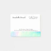 Opal elegante moderne unieke benodigdheden notitie post-it® notes (Voorkant)