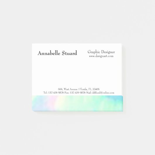 Opal elegante moderne unieke benodigdheden notitie post-it® notes (Voorkant)