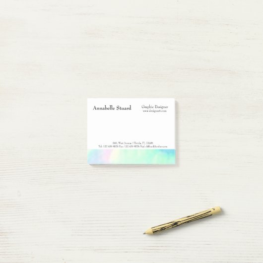 Opal elegante moderne unieke benodigdheden notitie post-it® notes (Op bureau)