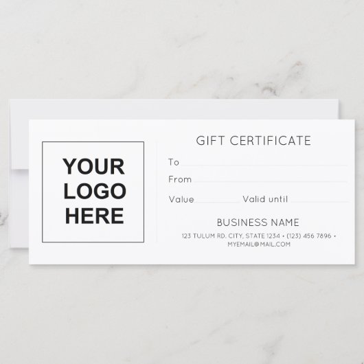 Opal elegante moderne visitekaartje cadeaubon (Achterkant)