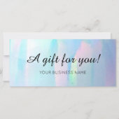 Opal elegante moderne visitekaartje cadeaubon (Voorkant)