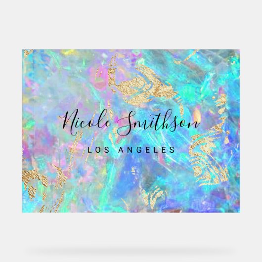 Opal en faux folie aderen ontwerp acryl bord (Voorkant)