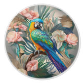 Opal Essence Parrot Keramische Knop (Voorkant)