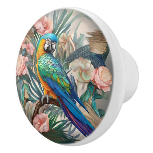 Opal Essence Parrot Keramische Knop (Rechts)