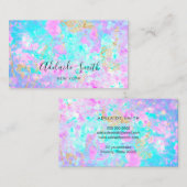 Opal foto paarse blauw visitekaartje (Voorkant / Achterkant)