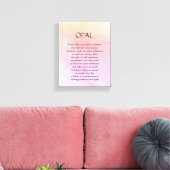 Opal geboortesteen - Oktober gedicht kunst canvas Afdruk (Insitu (Woonkamer))