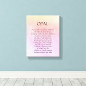 Opal geboortesteen - Oktober gedicht kunst canvas Afdruk (Insitu (Houten vloer))
