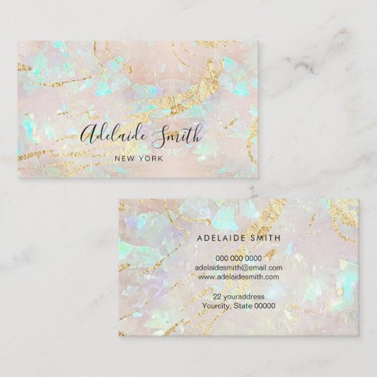 opal geïnspireerd design visitekaartje (Voorkant / Achterkant)