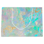 Opal geïnspireerde achtergrond groot cadeauzakje (Voorkant)