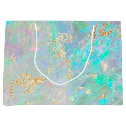 Opal geïnspireerde achtergrond groot cadeauzakje (Voorkant)