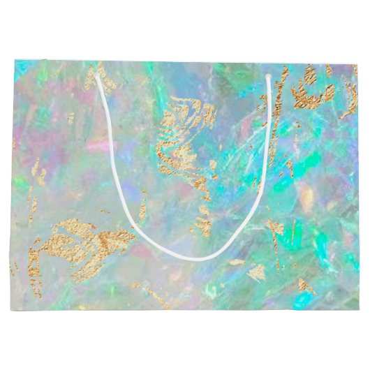 Opal geïnspireerde achtergrond groot cadeauzakje (Achterkant)
