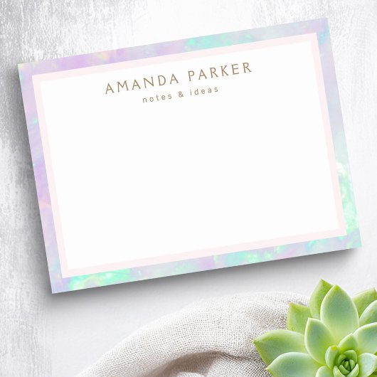Opal gekleurde rand trendy chic post-it® notes