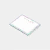 Opal gekleurde rand trendy chic post-it® notes (Schuin)