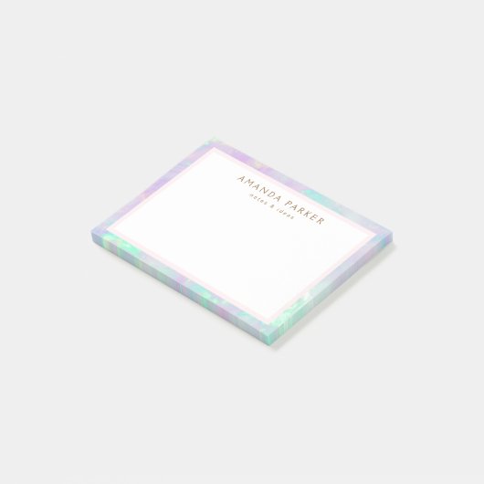 Opal gekleurde rand trendy chic post-it® notes (Schuin)