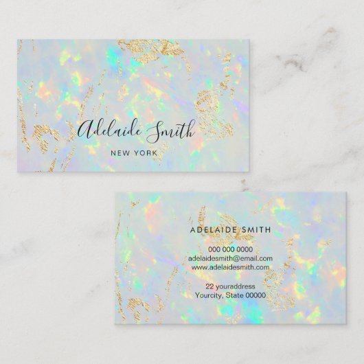 opal gem background visitekaartje (Voorkant / Achterkant)