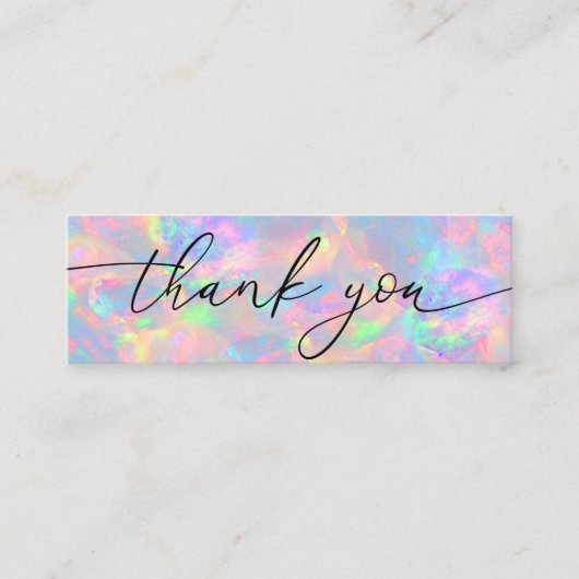 opal gem Dank u mini visitekaartje (Voorkant)