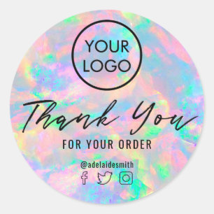 Opal Gem Texture Dank u Ronde Sticker