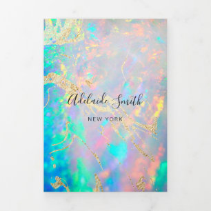 Opal-gemstone brochure Tri-Fold-uitnodiging Drieluik Uitnodiging