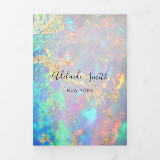 Opal-gemstone brochure Tri-Fold-uitnodiging Drieluik Uitnodiging (Cover)