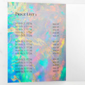 Opal-gemstone brochure Tri-Fold-uitnodiging Drieluik Uitnodiging (Binnenzijde eerst)