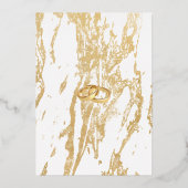 Opal Gemstone elegant modern met gouden details Folie Uitnodiging (Achterkant)