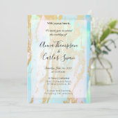 Opal Gemstone elegant modern met gouden details Kaart (Staand voorkant)