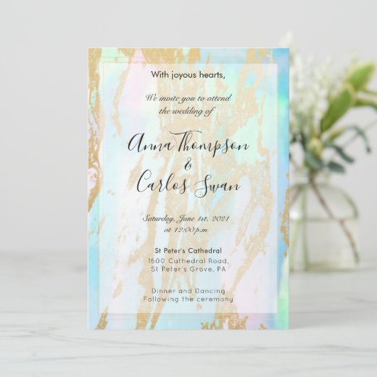 Opal Gemstone elegant modern met gouden details Kaart (Staand voorkant)