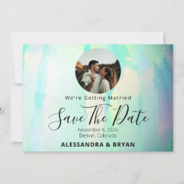 Opal Gemstone Elegant Save The Date