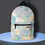 opal gemstone faux glitter bedrukte rugzak<br><div class="desc">Glitter opaal achtergrond rugzak</div>