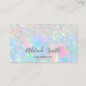 opal gemstone faux glitter visitekaartje (Voorkant)