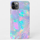 opal gemstone paarse faux - folie iPhone hoesje (Achterkant)