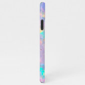 opal gemstone paarse faux - folie iPhone hoesje (Rechterkant)