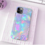 opal gemstone paarse faux - folie iPhone 11Pro max hoesje<br><div class="desc">neemt u er nota van dat het iriserende effect niet reëel is ,  maar enkel gesimuleerd</div>