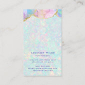 Opal Gemstone pastel Iridescent Jewelry Display Visitekaartje (Achterkant)