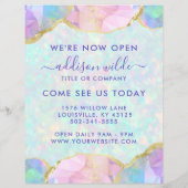 Opal Gemstone Pastel Modern Business Opening Flyer (Achterkant)