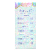 Opal Gemstone Pastel Modern Price List Rack Kaart (Voorkant)