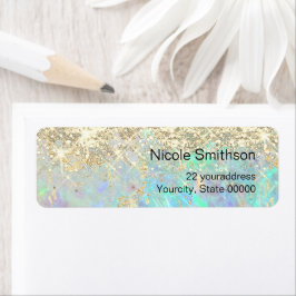 opal glitter achtergrondlabels etiket