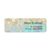 opal glitter achtergrondlabels etiket (Voorkant)