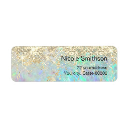 opal glitter achtergrondlabels etiket
