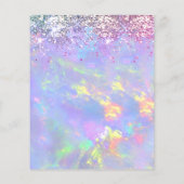 Opal glitter FAUX holografie Flyer (Achterkant)