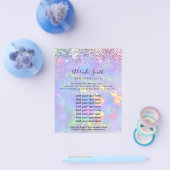 Opal glitter FAUX holografie Flyer (Enkel)