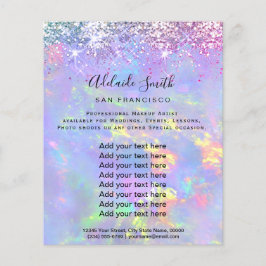 Opal glitter FAUX holografie Flyer